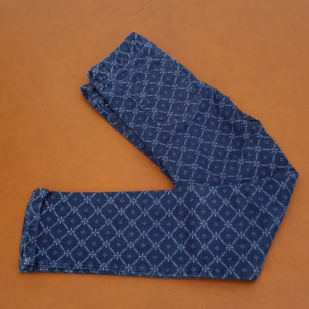 Vintage Tommy Hilfiger Patterned Skinny Jeans Sz 8